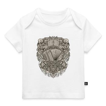 Steirische Harmonika Vintage Illu  | ZiachON! - Baby Premium Organic T-Shirt - Weiß - Vorne