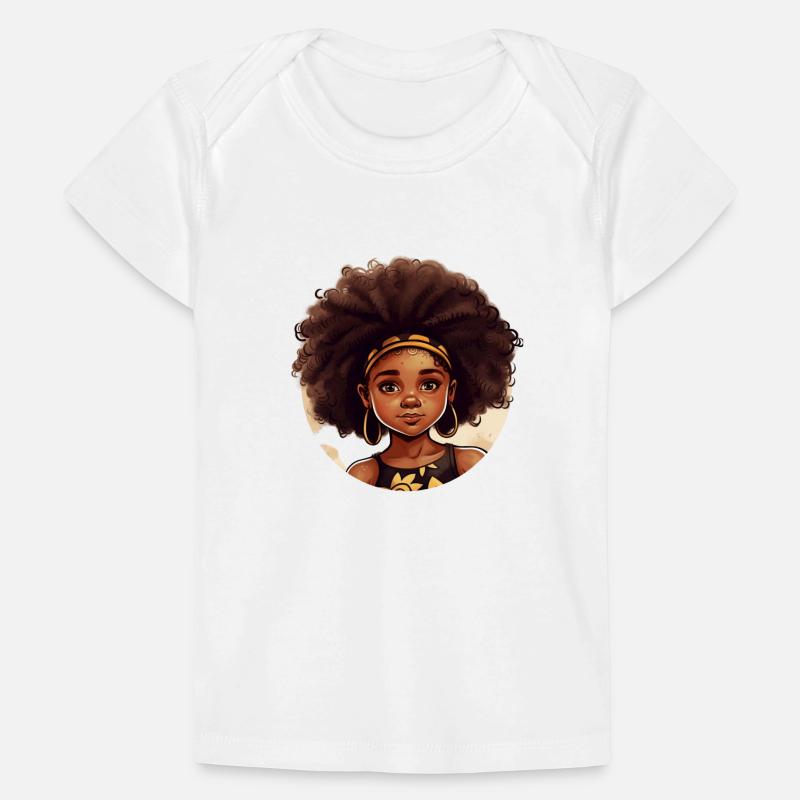 Powerful Afro Heroine Illustration Baby Premium Organic T-shirt
