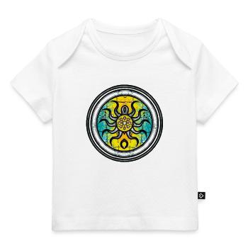 Abstract Krake mit Mandala-Muster - Baby Premium Organic T-Shirt - Weiß - Vorne