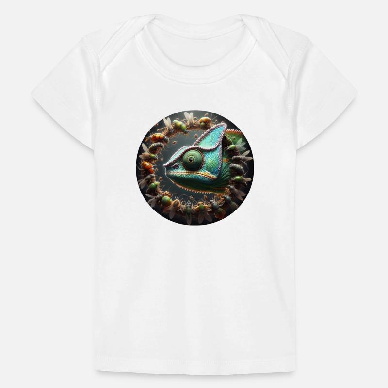 Le caméléon et les insectes T-shirt Premium bébé bio