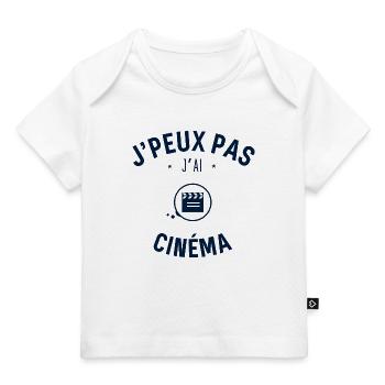 J peux pas j ai Cinéma - T-shirt Premium bébé bio - blanc - Devant