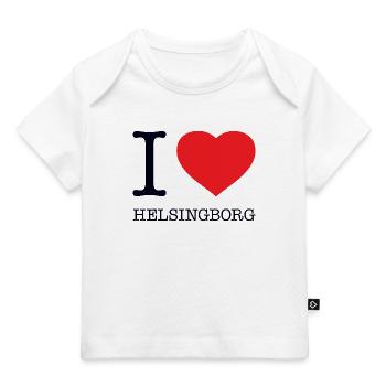 I LOVE HELSINGBORG - Baby Premium Organic T-Shirt - Weiß - Vorne