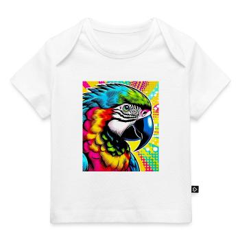 Papagei Pop Art - Baby Premium Organic T-Shirt - Weiß - Vorne