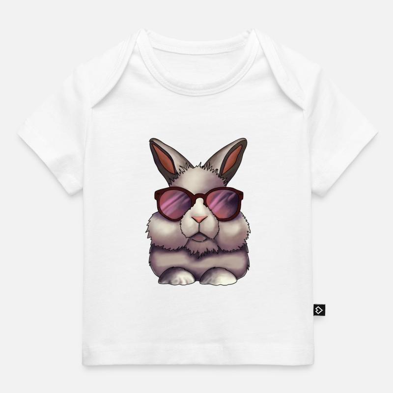 Lapin stylé – motif d’animal sympa - T-shirt Premium bébé bio - blanc