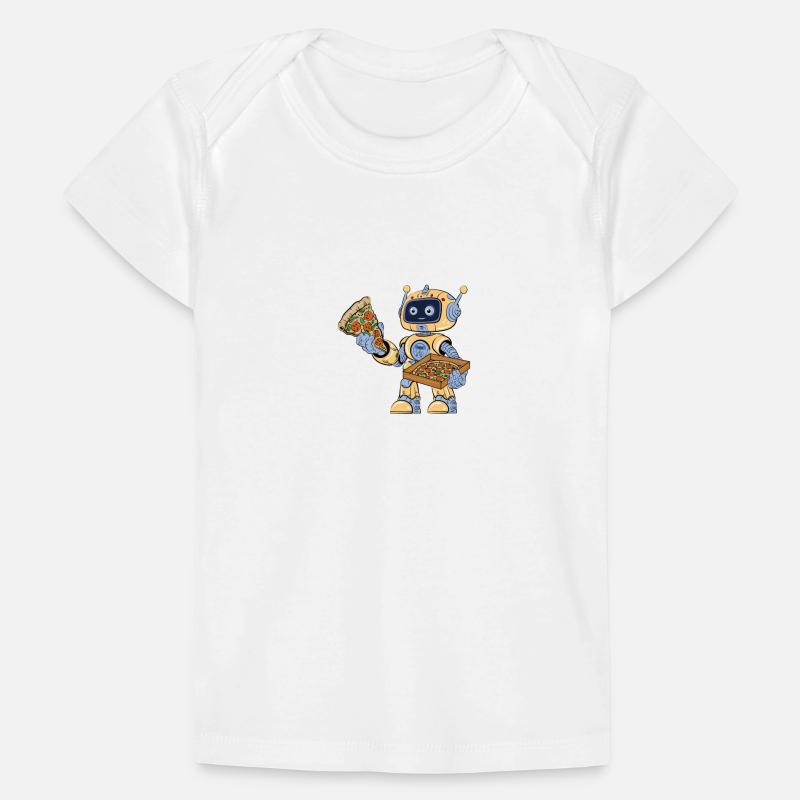 Robot eats pizza Baby Premium Organic T-shirt