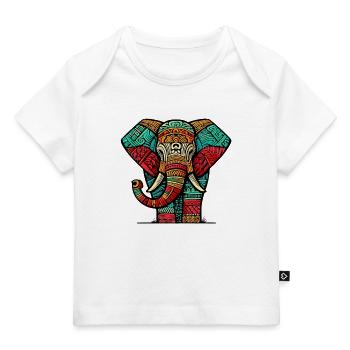 Elephant - Baby Premium Organic T-shirt - white - Front