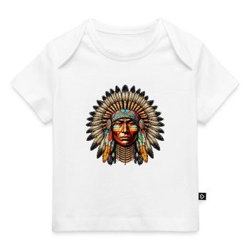 Amerikanisch, Indianer, Amerikaner - Baby Premium Organic T-Shirt - Weiß - Vorne