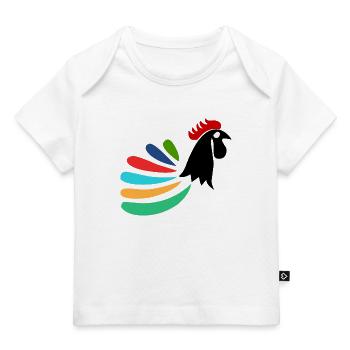 COQ. CHEVAL. POULE. COQ. ANIMAL. OISEAU. LICORNE. - T-shirt Premium bébé bio - blanc - Devant