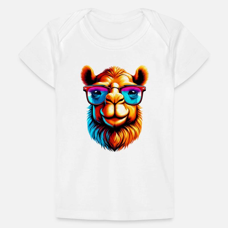Camel avec lunettes de soleil T-shirt Premium bébé bio