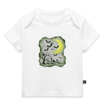 Friedhöfe, gräber, Mondsichel, verregnet - Baby Premium Organic T-Shirt - Weiß - Vorne