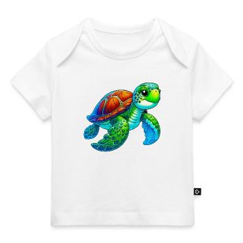 Tortue - T-shirt Premium bébé bio - blanc - Devant