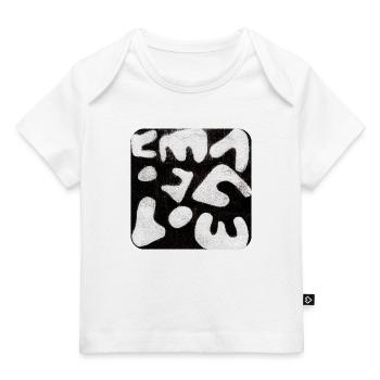 Abstract Monoprint Art Print Tribal - Baby Premium Organic T-shirt - white - Front