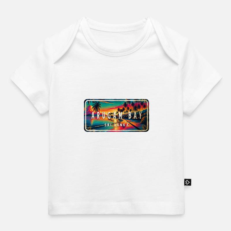 Ambiance du coucher de soleil à Arugam Bay - T-shirt Premium bébé bio - blanc