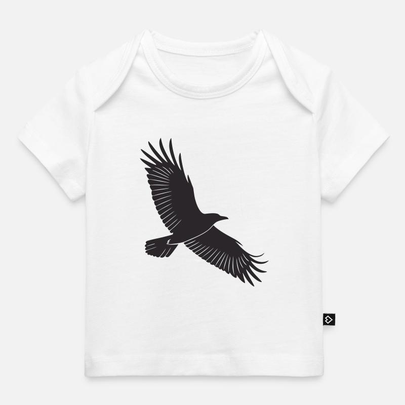 Conception de silhouette d’oiseau gracieuse - T-shirt Premium bébé bio - blanc