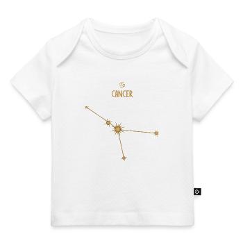 Cancer Zodiac Sign Star Constellation Golden Tones - Baby Premium Organic T-shirt - white - Front