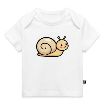 Schnecke - Baby Premium Organic T-Shirt - Weiß - Vorne