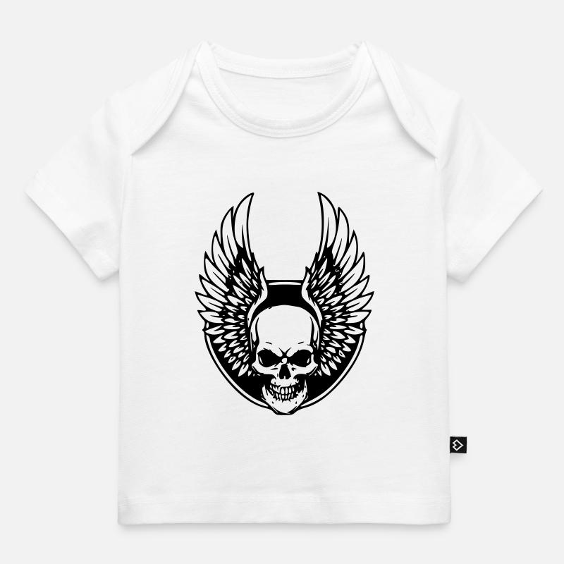 Griffe de mort avec ailes d’ange - T-shirt Premium bébé bio - blanc