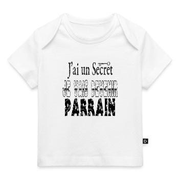 J'ai un Secret Je vais Devenir Parrain - T-shirt Premium bébé bio - blanc - Devant