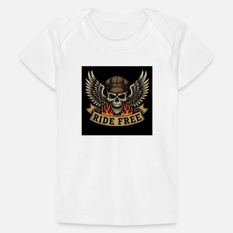 Conception de crâne de motard T-shirt Premium bébé bio