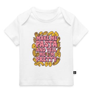 Verspielte Pasta Einladung Illustration - Baby Premium Organic T-Shirt - Weiß - Vorne
