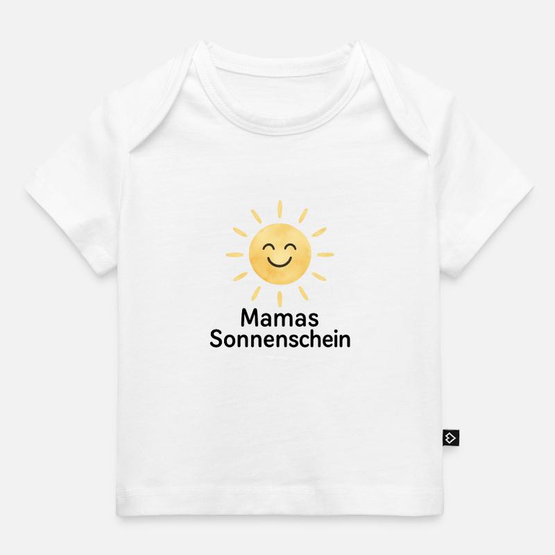 Soleil heureux avec visage - T-shirt Premium bébé bio - blanc