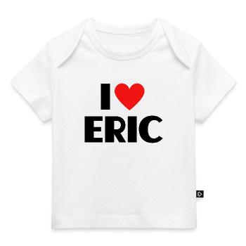 I love Eric Red Heart Love Fan Gift - Baby Premium Organic T-shirt - white - Front