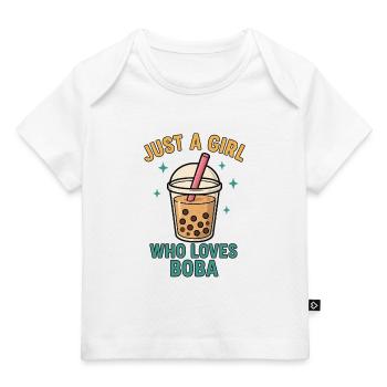 Boba Lovers Motif - T-shirt Premium bébé bio - blanc - Devant