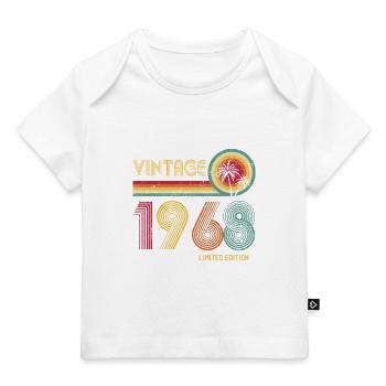 Design rétro inspiré des années 70 - T-shirt Premium bébé bio - blanc - Devant