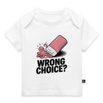 Playful Octopus Eraser Design - Baby Premium Organic T-shirt - white - Front