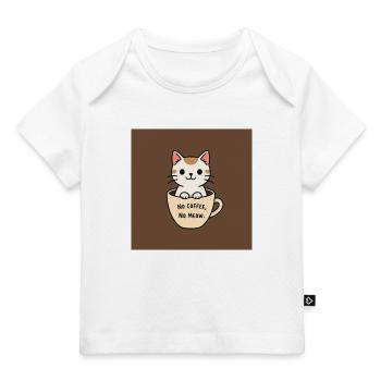 Café de chat dicton design - T-shirt Premium bébé bio - blanc - Devant
