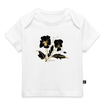 blomster - T-skjorte Premium baby økologisk - hvit - Foran