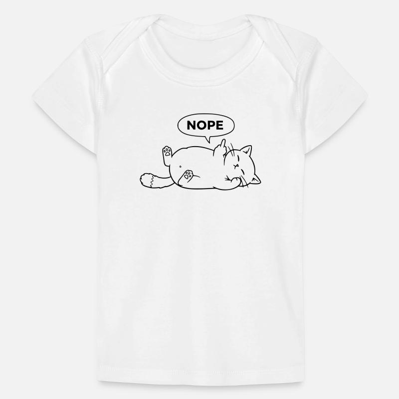 Nope Katze | Sarkastisches Katzen Statement Baby Premium Organic T-Shirt