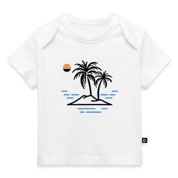 Île Palm - T-shirt Premium bébé bio - blanc - Devant