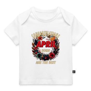 CONGRATULATIONS APRIL - Baby Premium Organic T-shirt - white - Front