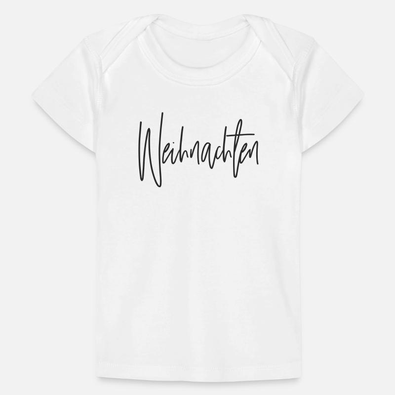 Script de Noël Lettrage à la main T-shirt Premium bébé bio