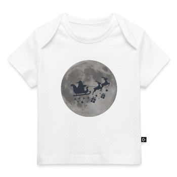 Magische Vollmondnacht mit Santa & Rentieren - Baby Premium Organic T-Shirt - Weiß - Vorne