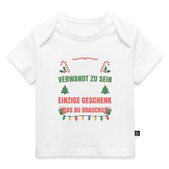 Mit mir verwandt zu sein einziges Geschenk - Baby Premium Organic T-Shirt - Weiß - Vorne