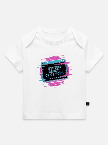 Neon-System-Reset 01.01.2026 - Baby Premium Organic T-Shirt - Weiß