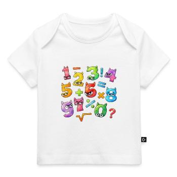 Bunte, wütende Zahlen - Baby Premium Organic T-Shirt - Weiß - Vorne