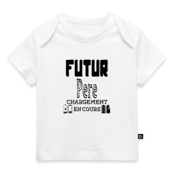 Futur Père Chargement En Cours - T-shirt Premium bébé bio - blanc - Devant