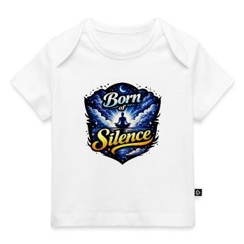 Born of Silence Meditation - Baby Premium Organic T-Shirt - Weiß - Vorne