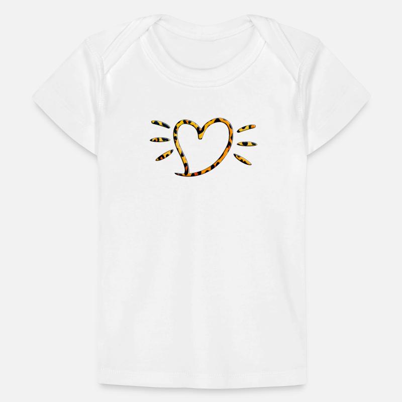 Leopard Herz Strahlen Baby Premium Organic T-Shirt