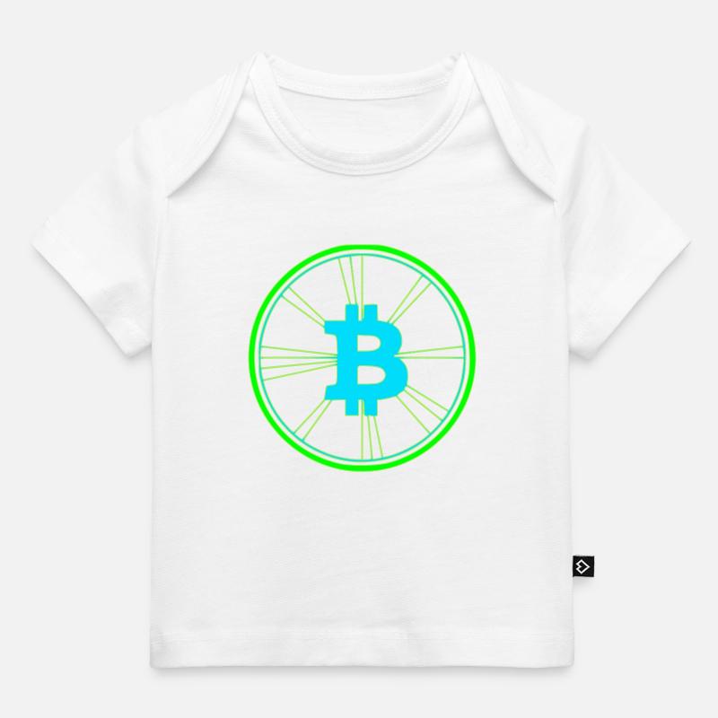 Bitcoin Wireframe Speed Future Vector - Baby Premium Organic T-shirt - white