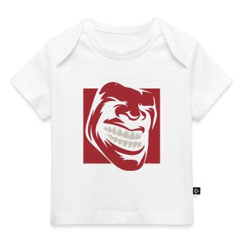 Roaring Red Grin Illustration - Baby Premium Organic T-Shirt - Weiß - Vorne