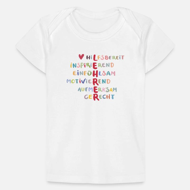 Farbenfrohe Werte Collage – Hilfsbereit Baby Premium Organic T-Shirt