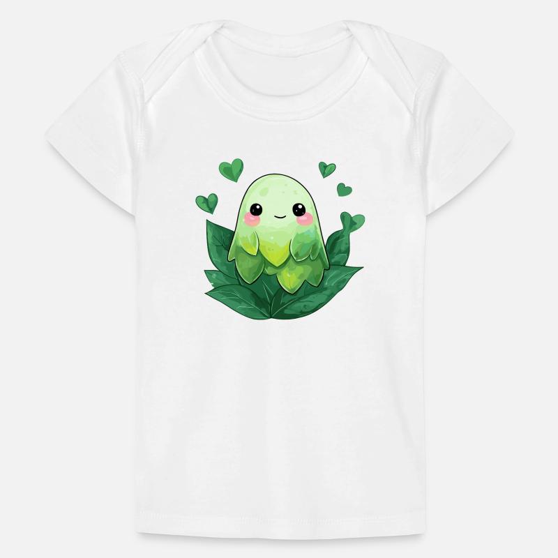 Petite créature feuillue dans des tons de vert T-shirt Premium bébé bio