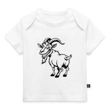 Chèvre croquis noir espiègle - T-shirt Premium bébé bio - blanc - Devant