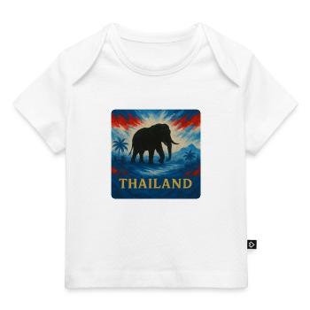 Thailand Elephant Travel Design - Baby Premium Organic T-shirt - white - Front
