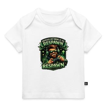 Respawn Gaming Theme Reboot Humor Motivation - Baby Premium Organic T-shirt - white - Front