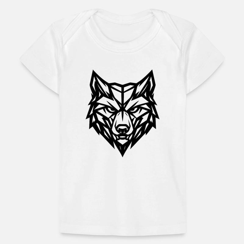 Grey Wolf with geometric style Baby Premium Organic T-shirt